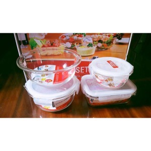 Bộ 4 món thủy tinh Lock&lock LLG855S4SS