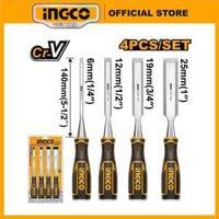 Bộ 4 mũi đục đẽo tiện gỗ INGCO HKTWC0401 cao cấp