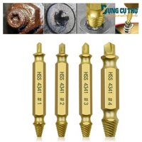 BỘ 4 MŨI KHOAN THÁO GỠ ỐC VÍT HAI ĐẦU MẠ TITAN