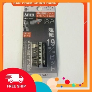 Bộ 4 mũi vít +1+2+3-6x19mm Anex AK-51P-B4