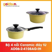 Bộ 4 nồi Ceramic đáy từ Goldsun AD06-2-4108AG-IH