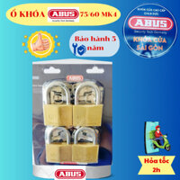 Bộ 4 Ổ Khóa ABUS EC 75/60 MK4 Thân Đồng Rộng 60mm Chìa Vi Tính 3 Chìa Chủ