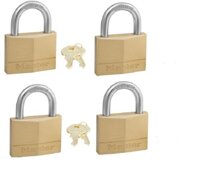 Bộ 4 Ổ khóa Master lock thân đồng 150 EURQNOP 50MM