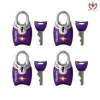 Bộ 4 ổ khóa vali TSA Master Lock 4689 EURQ Sử Dụng Chung Chìa - Tím