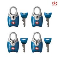 Bộ 4 ổ khóa vali TSA Master Lock 4689 EURQ Sử Dụng Chung Chìa - Xanh biển