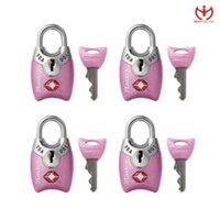Bộ 4 ổ khóa vali TSA Master Lock 4689 EURQ Sử Dụng Chung Chìa - Hồng