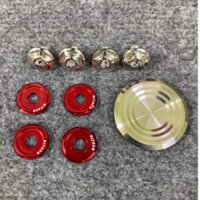 Bộ 4 Ốc Inox 304 Kèm Long Đen Hộp Xích + Nắp Hộp Xích Wave/Dream/Futude Cực Chất.