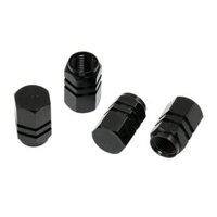 Bộ 4 ốc - nắp chụp chân van, đầu vòi xe hơi, xe máy, ô tô chất lượng cao chống rỉ nhiều màu - bộ 4 nắp Đen