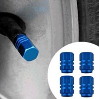 Bộ 4 ốc - nắp chụp chân van, đầu vòi xe hơi, xe máy, ô tô chất lượng cao chống rỉ nhiều màu - bộ 4 nắp Xanh