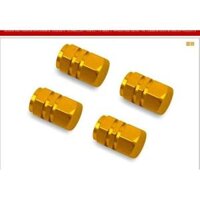 Bộ 4 ốc - nắp chụp chân van, đầu vòi xe hơi, xe máy, ô tô chất lượng cao chống rỉ nhiều màu - bộ 4 nắp Vàng