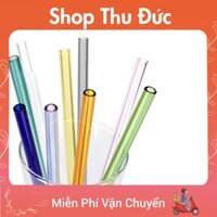 Bộ 4 Ống Hút Thủy Tinh Chịu Nhiệt (2 Cong + 2 Thẳng) + 2 Cọ Rửa + 1 Túi Vải DTK19929974 - Shop Thu Đức