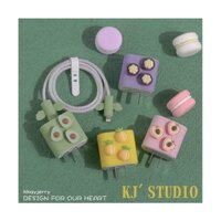 Bộ 4 Phụ Kiện Bảo Vệ Dây Cáp Sạc iPhone 20W Hình Trái Bơ Dễ Thương