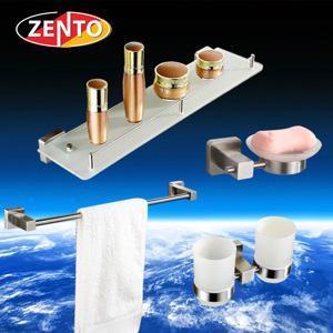 Bộ 4 phụ kiện gương nhà tắm inox 304 Zento HC167