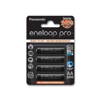 Bộ 4 Pin sạc AA Panasonic Eneloop Pro 2550mAh (Đen)