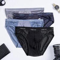 Bộ 4 quần lót tam giác nam thông hơi - quần sịp lưới - S02-4 - 3XL 70-85kg