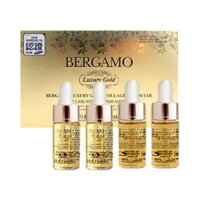 Bộ 4 serum Dưỡng trắng da Bergamo Luxury Gold Collagen And Caviar 13ml
