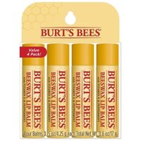 Bộ 4 son dưỡng ẩm Burt's Bees Lip Balm Moisturizing Lip Care 100% Natural Original Beeswax with Vitamin E & 4,25gx4 (Mỹ)