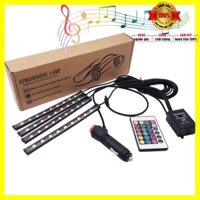 Bộ 4 thanh đèn LED các màu cao cấp đặt gầm xe hơi, ô tô RGB-5050 Công suất 10W, 7 chế độ màu