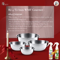 Bộ 4 Tô Inox WMF GOURMET Chất Liệu Thép Không Gỉ Cromargan Cao Cấp, An Toàn Với Máy Rửa Bát - 0645709990