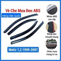 Bộ 4 vè chắn mưa cho xe ô tô Matiz 1,2 1999-2007 nhựa đen loại dày