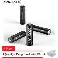 Bộ 4 viên pin tiểu sạc AA3000 mAh PALO dung lượng cao dùng hát MIC, đồ chơi...