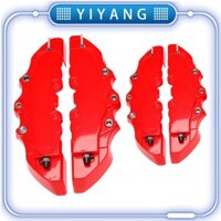 Bộ 4 Vỏ Bọc Phanh Đĩa Trước / Sau 3D Màu Đỏ Thông Dụng Cho Xe Hơi