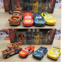 Bộ 4 xe ô tô Lightening MC Queen car 3 bằng sắt chạy cót đồ chơi trẻ em