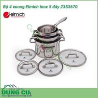 Bộ 4 xoong Elmich inox 5 đáy 2353670
