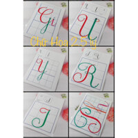 Bộ 40 thẻ cấu tạo chữ cái Hoa 2.5 ôli (29 chữ cái và 11 chữ ghép) in một mặt sẵn nam châm lá