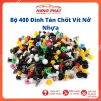 Bộ 400 Đinh Tán Chốt Vít Nở Nhựa Dùng Cho Xe Ô Tô, Xe Hơi