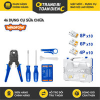 Bộ 46 món dụng cụ sửa chữa viễn thông Wadfow WHS2B46 gồm kềm bấm cos tua vít tiện ích - Trang bị toàn diện