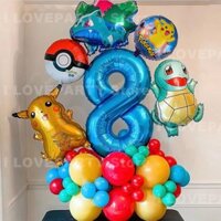 Bộ 48 Bong Bóng Hình Pikachu Trang Trí Tiệc Sinh Nhật