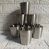 Bộ 5-10 Ly, cốc Inox 304 cao cấp 150ml không nắp. Giữ nhiệt. Thích hợp cho trẻ nhỏ. Làm đá. uống nước. cà phê...