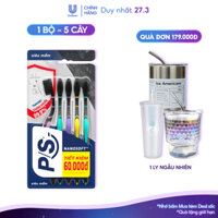 Bộ 5 bàn chải P/S than bạc kháng khuẩn 99.9%