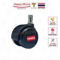 Bộ 5 bánh xe cọc vít trơn cho ghế/bàn xoay văn phòng nội thất - tải 40kg - màu đen - Happy Move