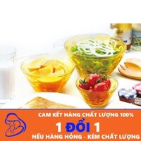 Bộ 5 bát thủy tinh có nắp đậy hàng Nhật