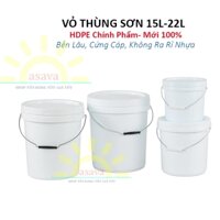 Bộ 5/ Bộ 10 Vỏ Thùng Sơn 15L, 18L, 20L, 22L CÓ NẮP – Loại Lớn, Mới 100% Nhựa Hiệp Thành- Cứng Cáp, Bền Lâu.