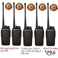 Bộ 5 Bộ đàm Moto GP650 (Bộ đàm giá rẻ Bổ sung cổng hỗ trợ sạc USB, kèm sạc đế đi kèm)