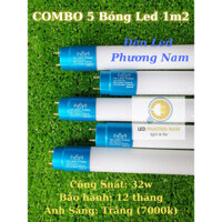 Bộ 5 BÓNG ĐÈN 1m2 Led Tuýp 32w Siêu Rẻ, Tiết kiệm điện