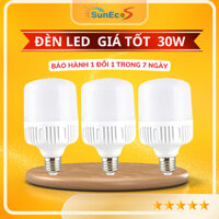 Bộ 5 Bóng Đèn LED 30W - Đèn Led Siêu Sáng Tiết Kiệm Điện, Combo 5 Bóng Đèn Led 30W - Đèn Led SUNECO Chất Lượng Giá Tốt