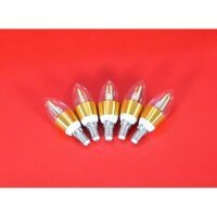 Bộ 5 bóng đèn LED C35 4W hình quả nhót viềm vàng đui E14