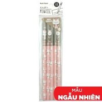 Bộ 5 Bút Chì Gỗ HB Moshi Moshi 324 Mẫu Màu Giao Ngẫu Nhiên