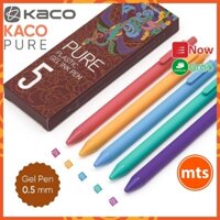 Bộ 5 bút gel kaco pure plastic gel ink pen loại phonix mực nhiều màu cao cấp chính hãng - minh tín shop
