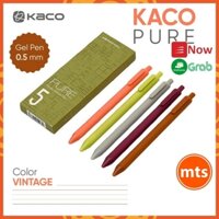 Bộ 5 bút gel kaco pure plastic gel ink pen loại vintage mực nhiều màu cao cấp chính hãng - minh tín shop