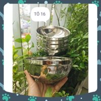 Bộ 5 cái  tô chén xoắn inox 2 lớp cách nhiệt loại 1