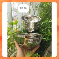 Bộ 5 cái  tô chén xoắn inox 2 lớp cách nhiệt loại 1