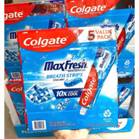 Bộ 5 cây kem đánh răng Colgate Maxfresh Whitening Breath Strips 206g/cây