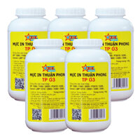 Bộ 5 chai Mực đổ Thuận Phong TP03 dùng cho máy in HP  Canon  Hàng Chính Hãng