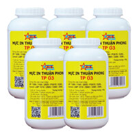 Bộ 5 chai Mực đổ Thuận Phong TP03 dùng cho máy in HP  Canon  Hàng Chính Hãng