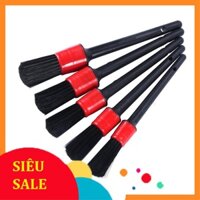 Bộ 5 Chổi Cọ Vệ Sinh Xe Máy Ô Tô Đa Năng - Làm Sạch Khoang Máy, Mâm Xe, Nội Thất Ô Tô Hiệu Quả